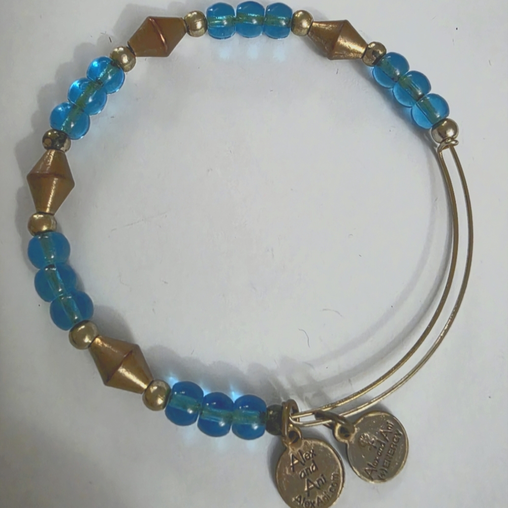 Alex & Ani Blue Jeweled Bracelet